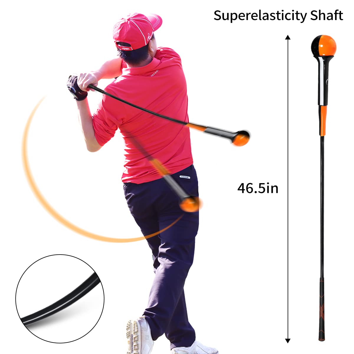 Swing Trainer Aid Improve Flexibility Tempo,Speed Rhythm, Balance and Strength Training. Weighted Warm-Up Sticks Golf Club for Indoor/Outdoor Swing Correction Grip Practice