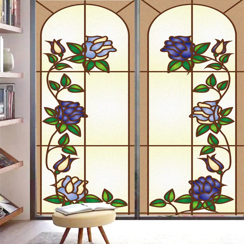 Lumanduo Window Film Privacy 3D Abstract Line Decorative Stained Glass Siding Glass Door Sticker Glass Film Window Treatments Window Coverings Window Tint 19.7"x35.4"(50x90cm)