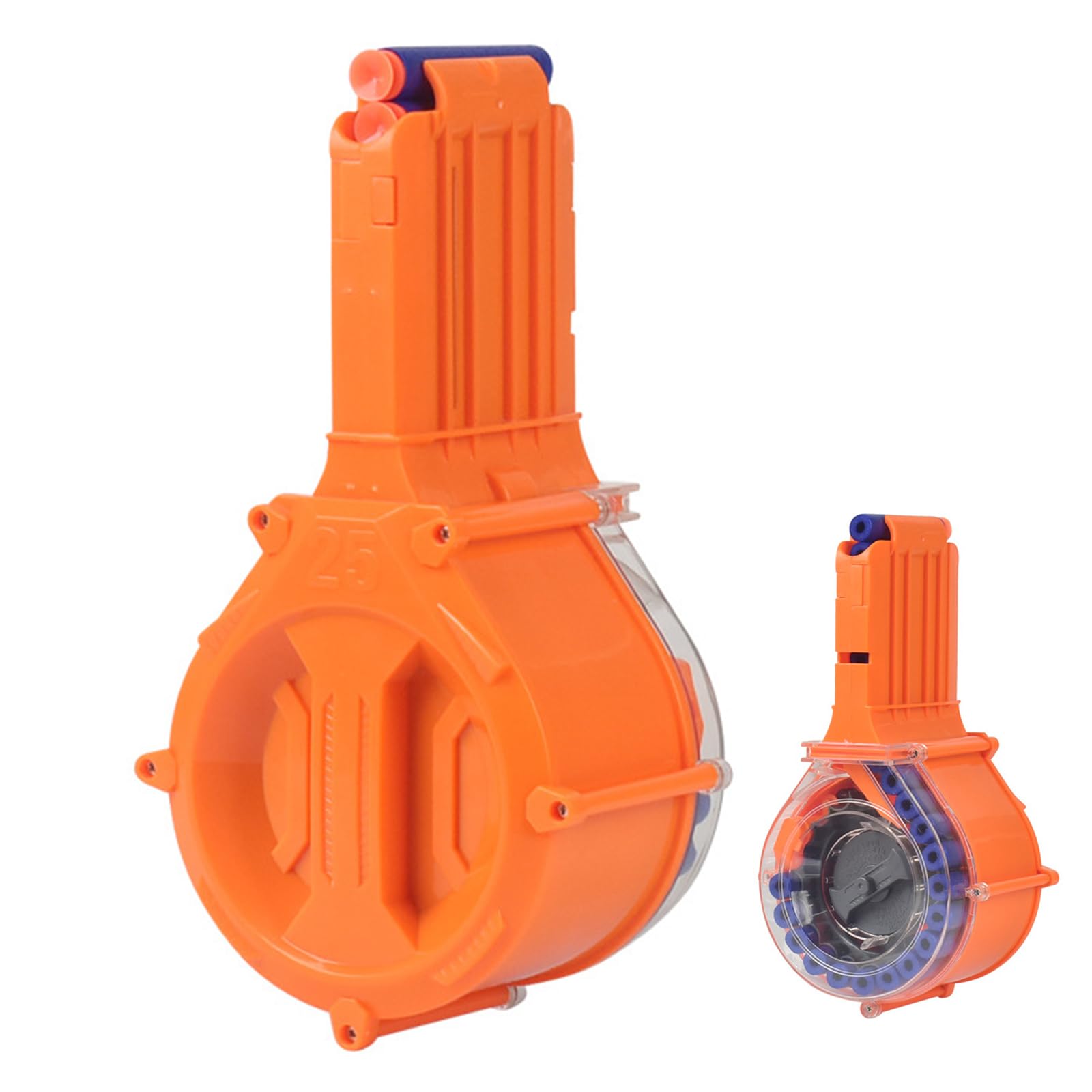 TiGog 25 Dart Drum Magazine, Soft Bullet Dart Clip for Nerf Elite Series, Quick Reload Darts Clip Magazine for Nerf N-Strike Elite Series Toy Gun, Orange