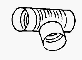 0441AA Blind Tee, 4", No Color