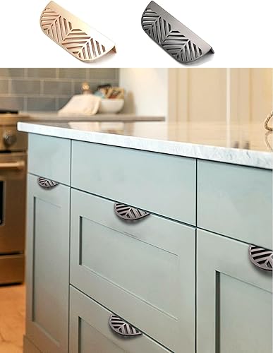 Miniatura 2 de Susenya Manijas de gabinete de barra, tiradores de dedos, tirador de puerta de hoja, aleación de zinc con tornillos, manijas doradas para gabinetes,