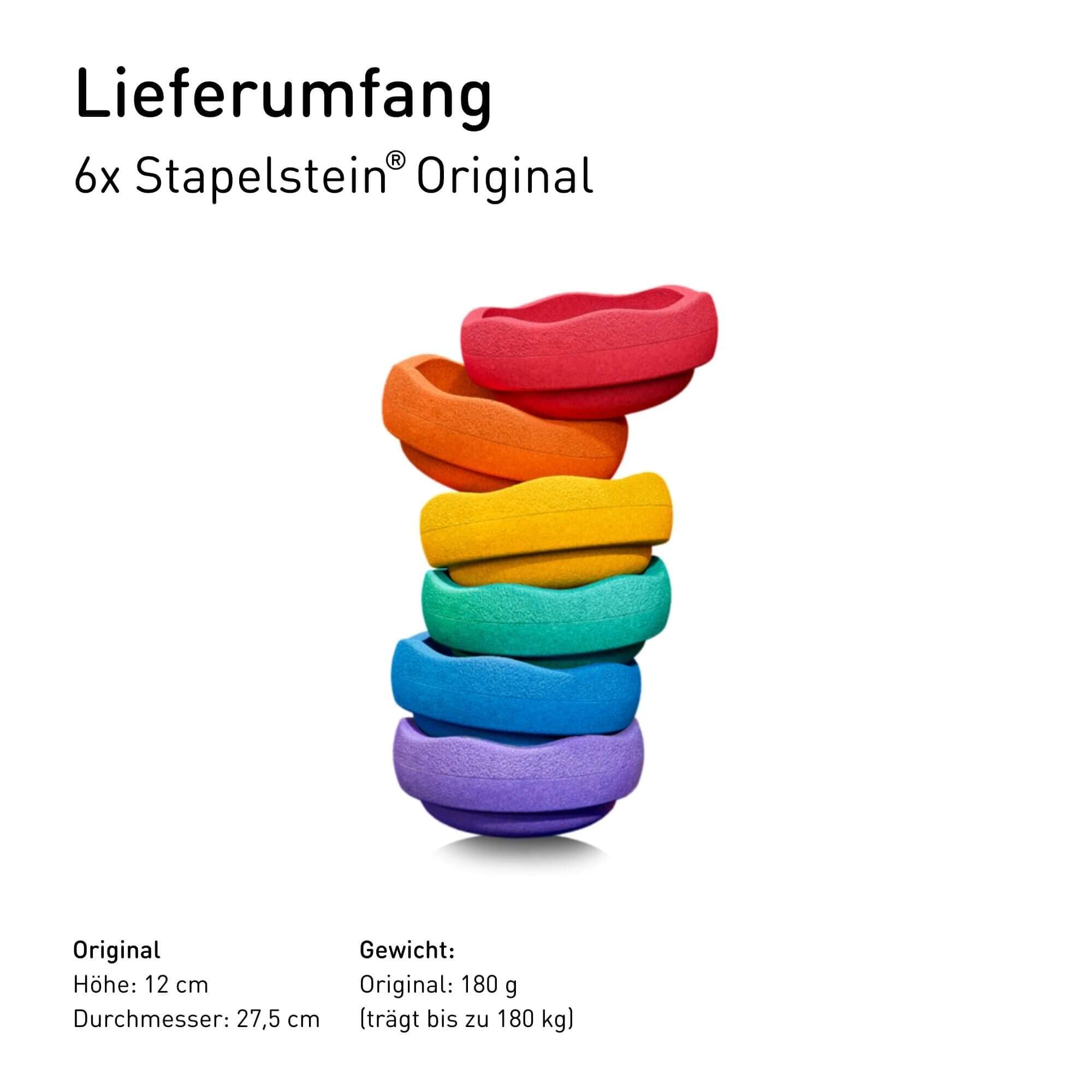 Stapelsteinbalancing Stones Set Of 6 Rainbow Set Balancing For