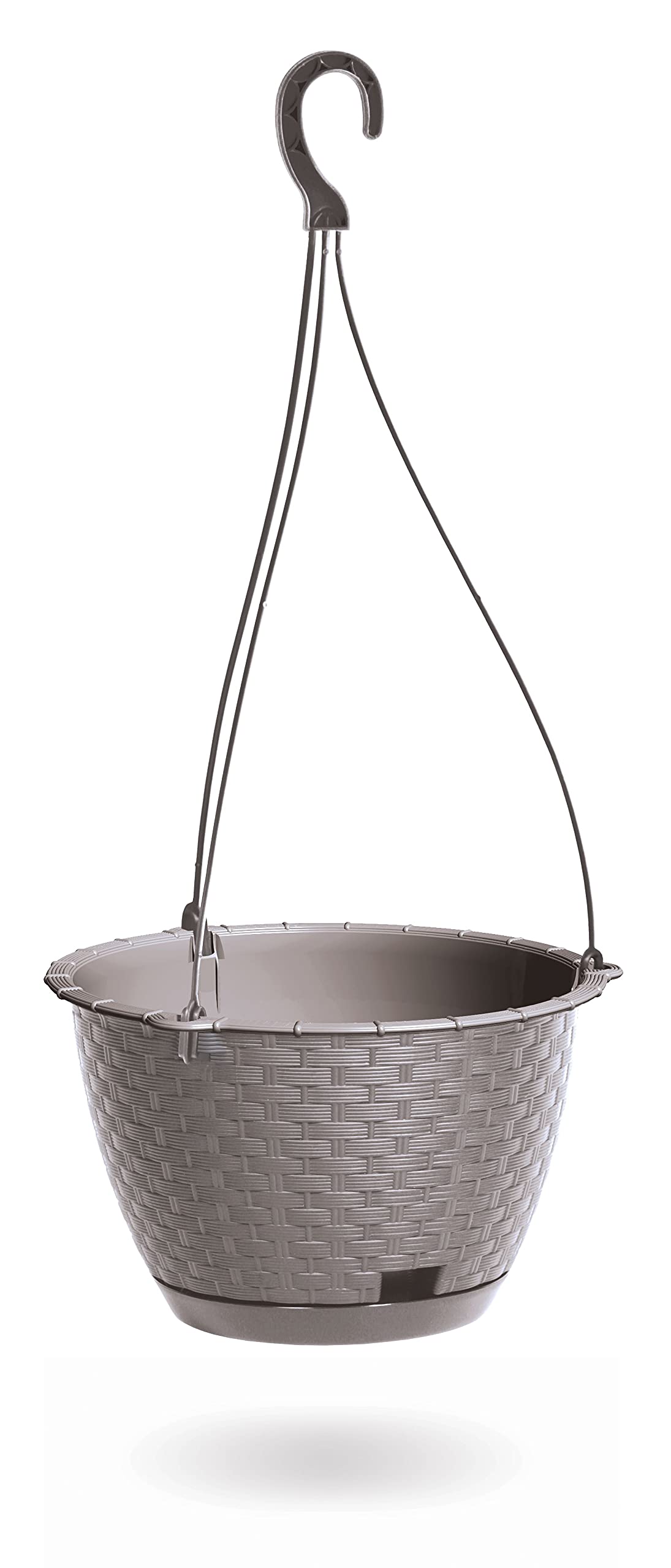 Urbn-Living GreySet Of 1Ratolla Round Hanging Plastic Planter14.2X21.7X21.7 Cm from B&Q