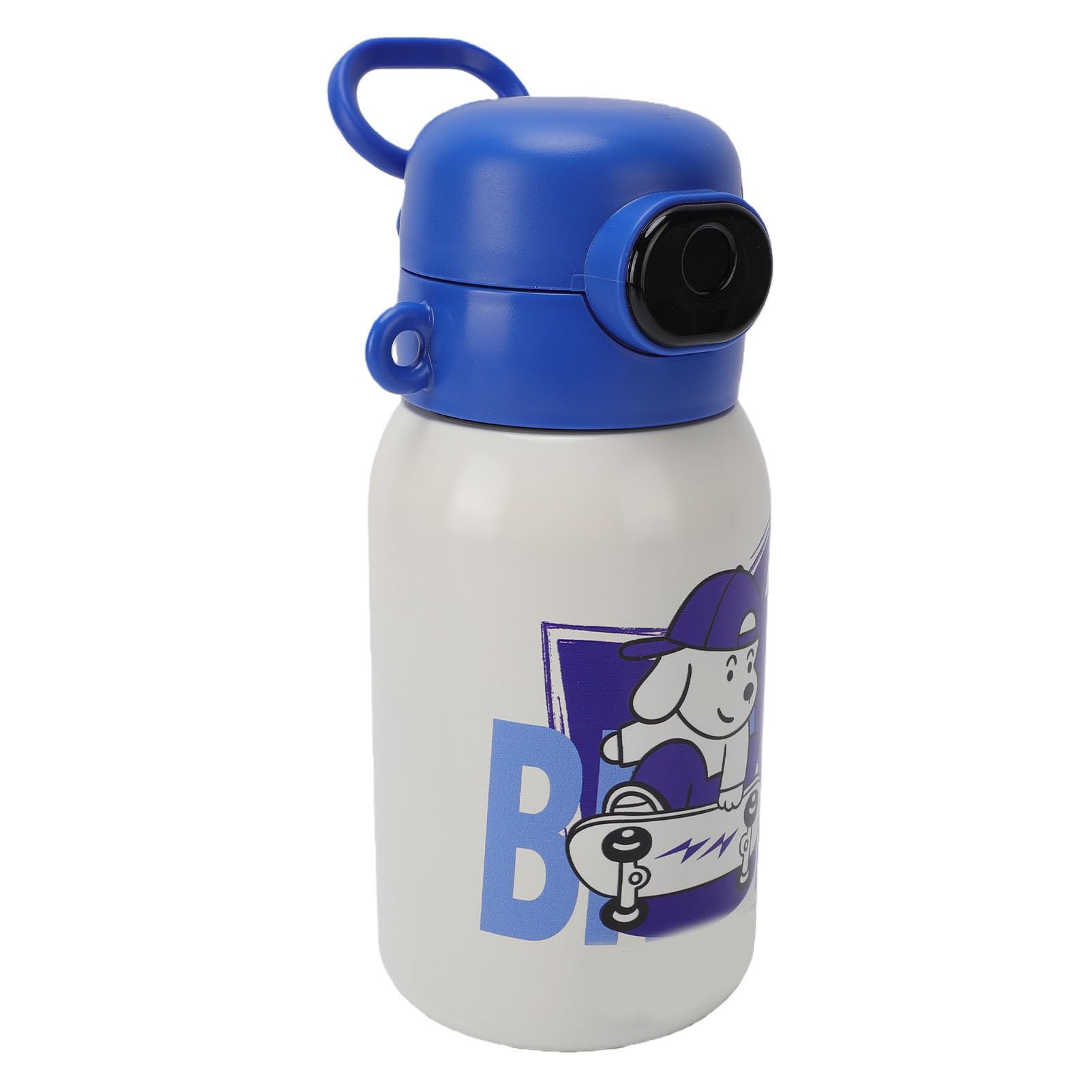 Borraccia per Bambini con Sblocco Intelligente 'impronta Digitale, Tazza Isolata Sottovuoto in Acciaio Inossidabile da 550 Ml con Ricarica USB C e Cannuccia, per Bambini in età Scolare