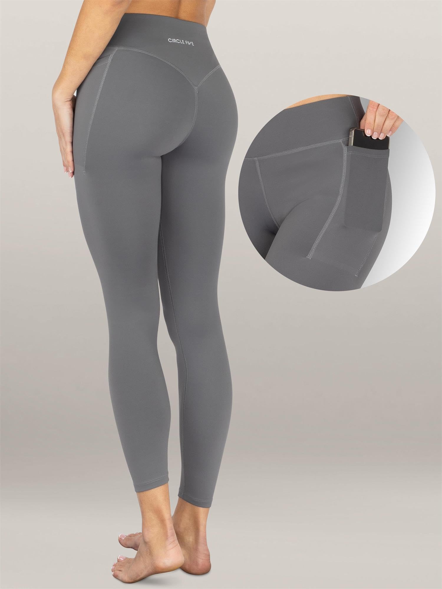 normani Damen Sport Set 2-teilig – High Waist Leggings mit Handytaschen & Sporttop mit integriertem BH – Leichte Stützkraft, Blickdicht & atmungsaktiv für Fitness, Yoga & Training