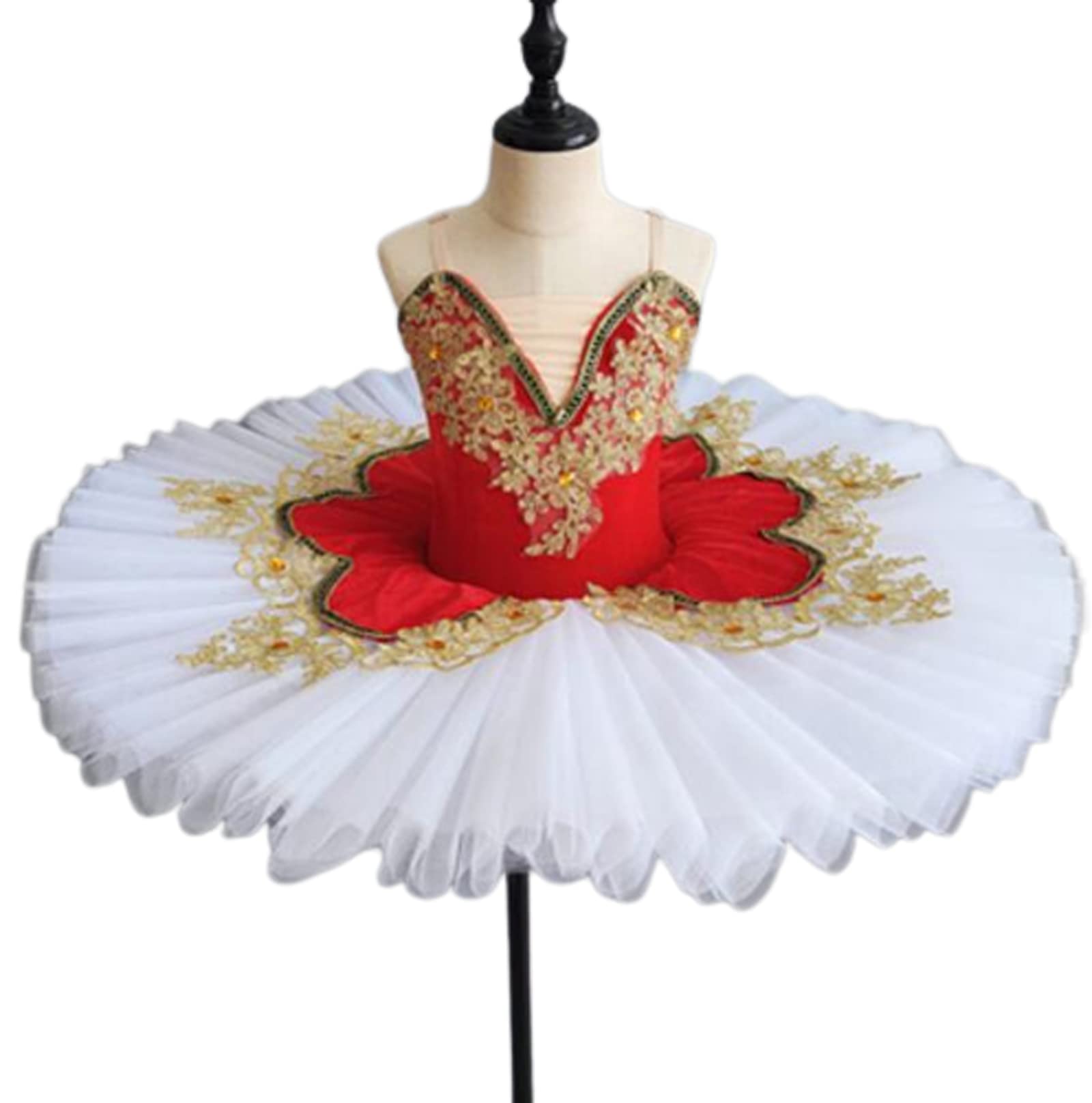 OTMYIGO Fille Ballet Tutu Jupe Ballet pour Enfants lac des cygnes Costume Danse du Ventre Costumes scène Performance compétition Robe