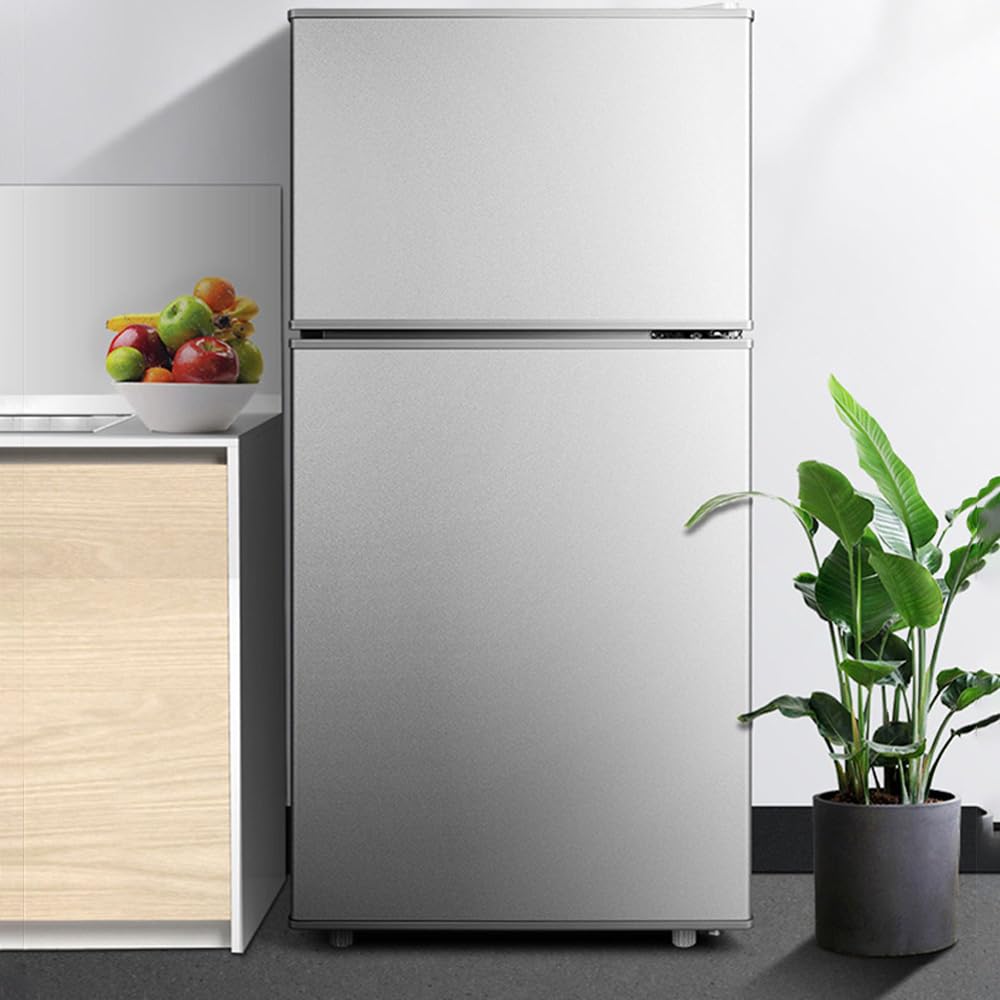 Refrigerador independiente con congelador superior de 30", refrigerador de tamaño completo con congelador, refrigerador de garaje, profundidad estándar, acero inoxidable, funciones de congelación y re