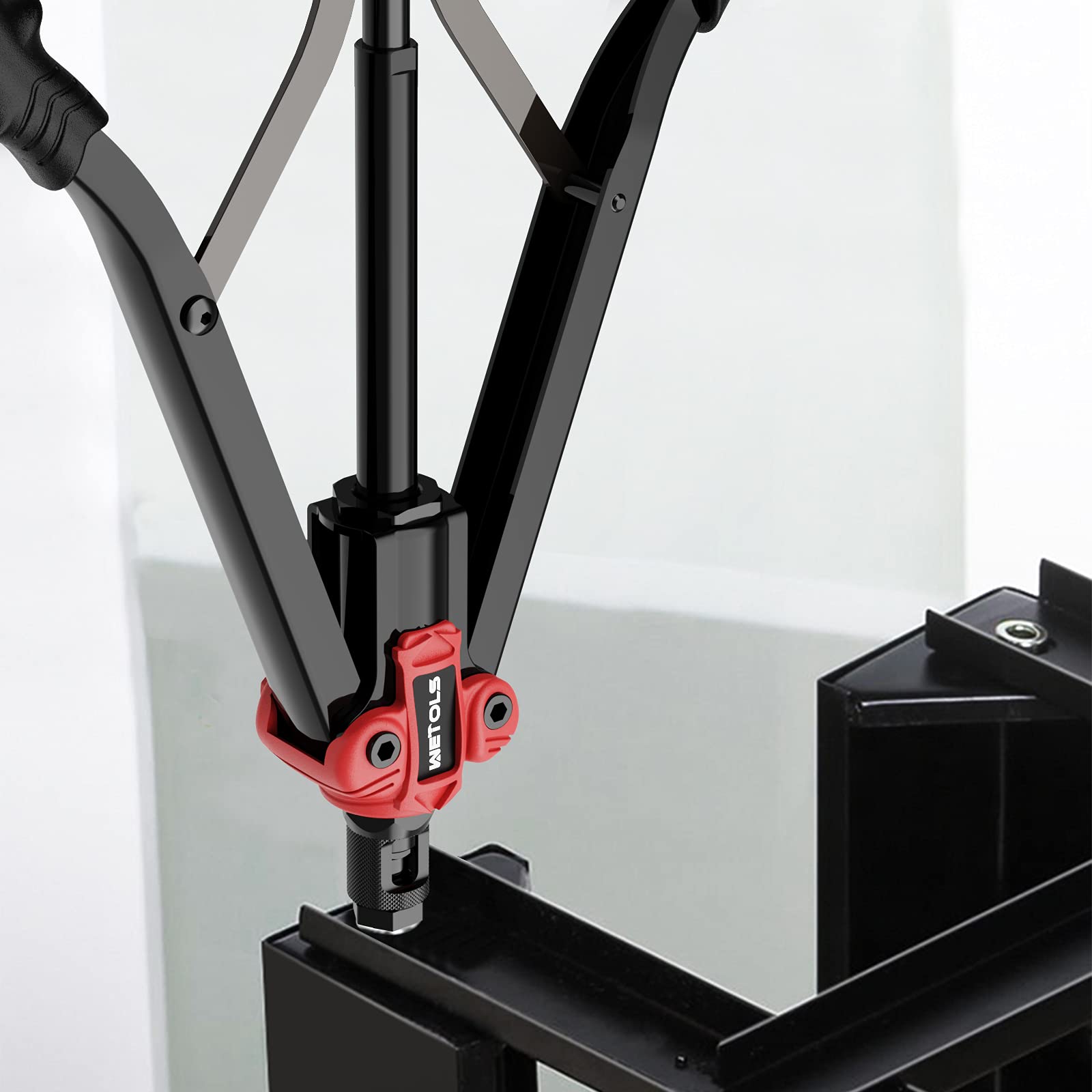 WETOLS 17" Rivet Nut Tool, Hand Rivet Tool Kit with 11 Metric & SAE Mandrels M3 M4 M5 M6 M8 M10 M12, 10-24, 1/4-20, 5/16-18, 3/8-16, 110pcs Rivnuts, Sturdy Case Packed, Auto Release Nut Design, WE-896