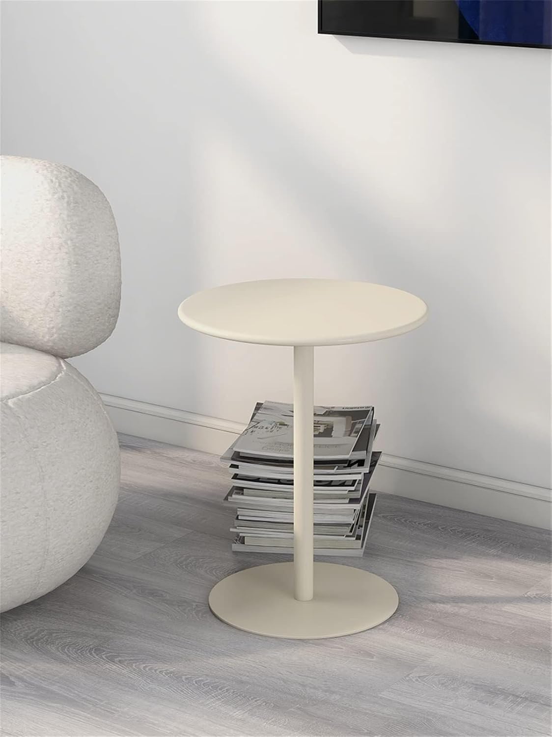 Retro Bistro Pub Table, Round Metal Bar Table for Indoor/Outdoor Use, Accent Cocktail Table for Living Room, Patio, Balcony(Dia 60 x H 72cm)