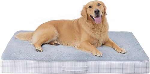 Miniatura 1 de MIHIKK Cama ortopédica lavable para perros grandes, cama para mascotas XL impermeable con espuma de espuma para huevos, funda lavable a máquina,