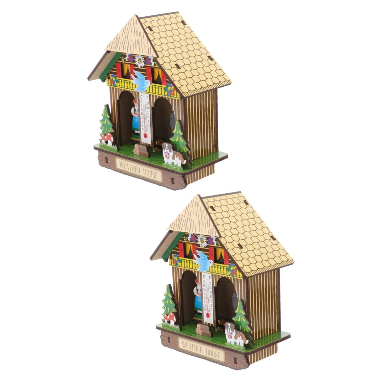 BESPORTBLE 2piezas Higrómetro De Pared Multifuncional Para Medir Temperatura y Humedad Decoración Práctica Para Hogar Casa De Clima Color Aleatorio