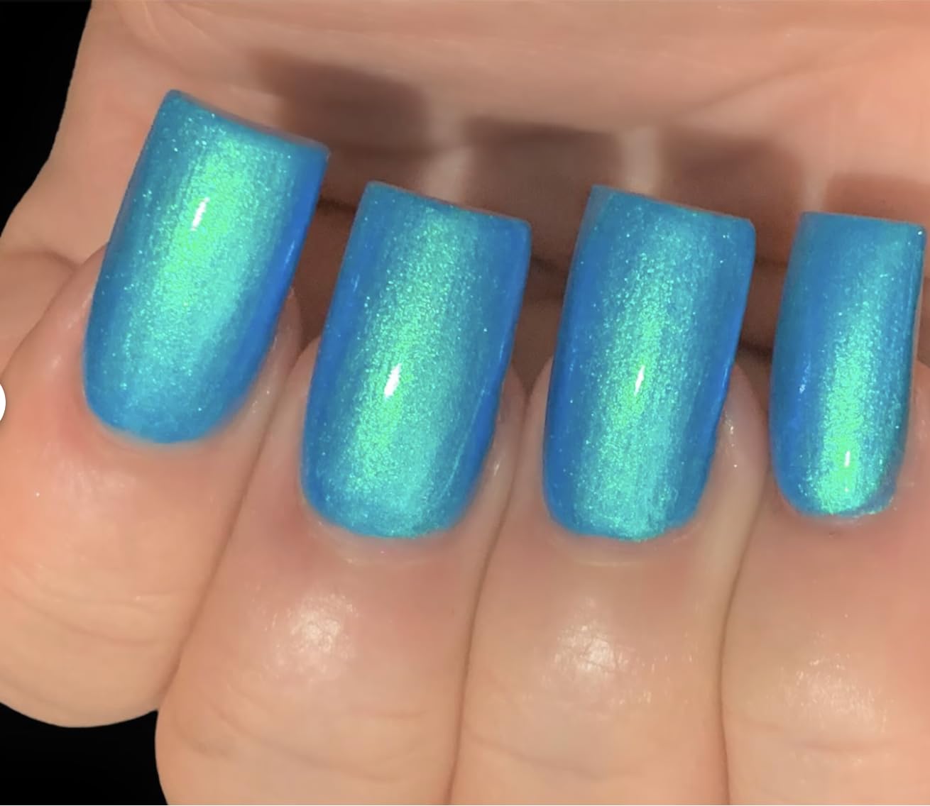 Polish Me Silly Atomic Aqua Glow - Neon Blue Green NEON Glow Pop Collection Multi-Color Shifting Mylar Oil