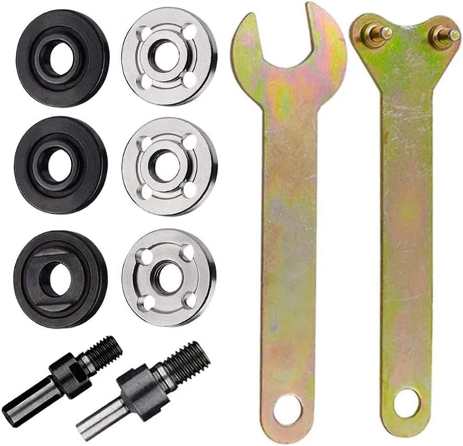 Eyech Drill Angle Grinder Adapter with Flange Nut Parts Set, 6mm and