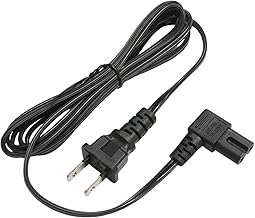 Kaito Denshi AC Power Cable Glasses Cable L-Shaped Glasses Cord Straight Type Connector 2 Pin Black PSE RoHS 180cm