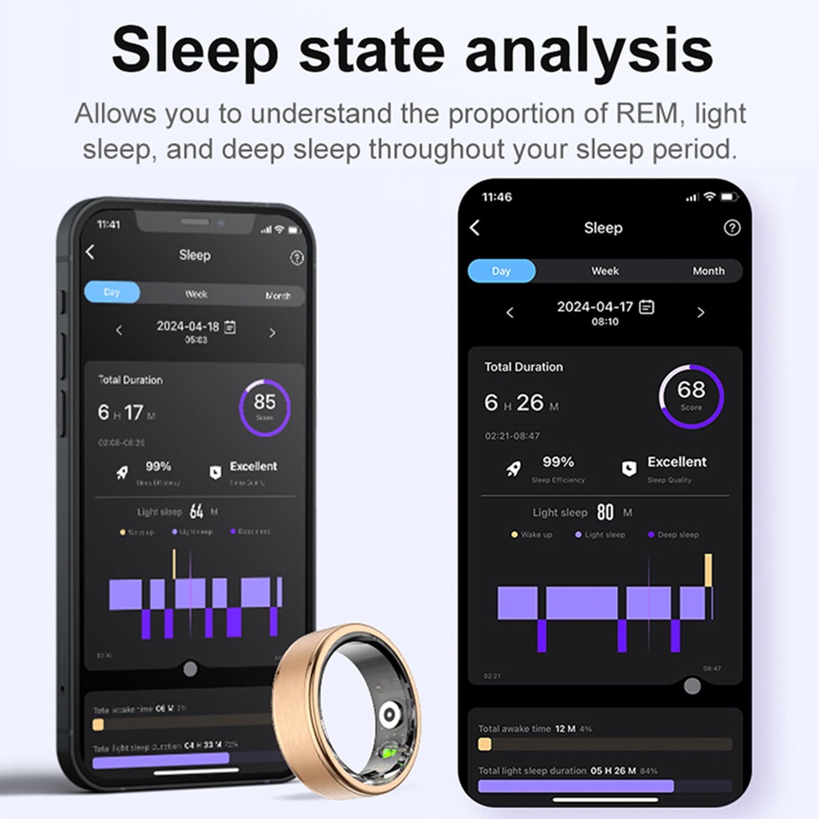 Smart Ring Findtime – Anello Intelligente Per Fitness, Monitora Sonno, Battito E Calorie, Impermeabile, Per Uomo E Donna, Compatibile Con Android E IOS