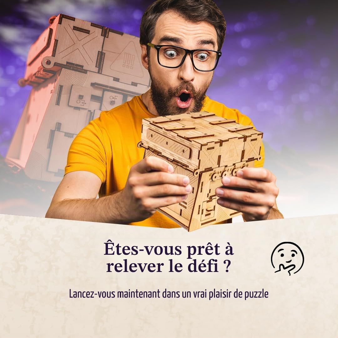 INSCAPE Cosmic Artifact - Cluebox - Niveau 5 très difficile - Boîte de puzzle en bois - Jeu de puzzle - Escape Room - Jeu de puzzle pour adultes - Puzzle en bois 3D - Jeux de réflexion