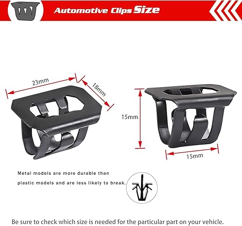 Miniatura 2 de OTUAYAUTO 30 clips de metal para parrilla, repuesto para Buick Cadillac Hummer GMC Oldsmobile cubierta de parachoques clips de retención de rejilla