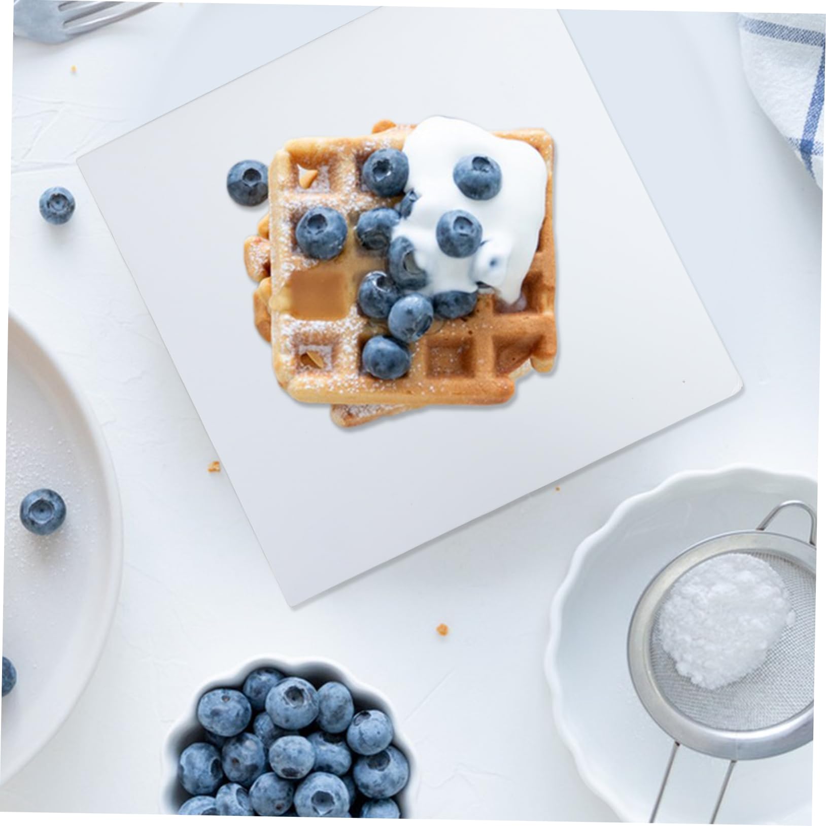 Zerodeko 10stücke Kuchenboden Weiß Quadratisch aus Papier Kuchenbretter für Mousse und Dessertpräsentation Tortenplatte als Backzubehör