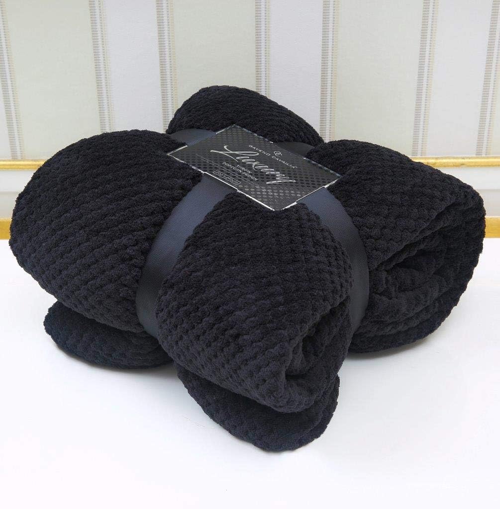 LJ Popcorn Waffle Style Luxurious Throws Super Soft Warm Cosy Sofa and
