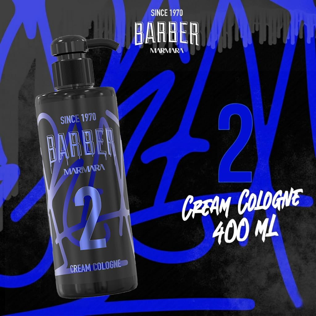 Barber Marmara Kremowa Woda Toaletowa No.2 Balsam Po Goleniu, Łagodzący i Nawilżający, Antyseptyczna Pielęgnacja Skóry, Męski Zapach, 400ml