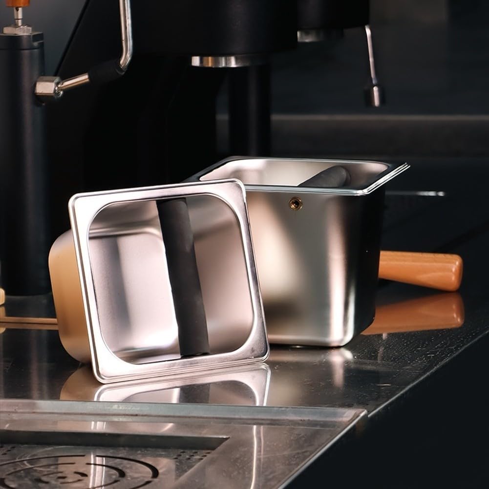 Contenedor Granos Café para acero con Base de para madera Contenedor