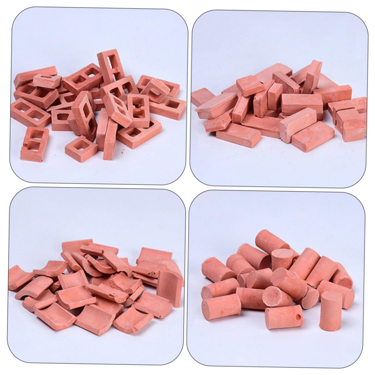Kit Stampi in Silicone per Mattoncini Miniatura per Costruzioni Diy, Portatile e Conveniente, per Decorazioni Microlandscape e Attività Creative per Ragazzo Ragazza