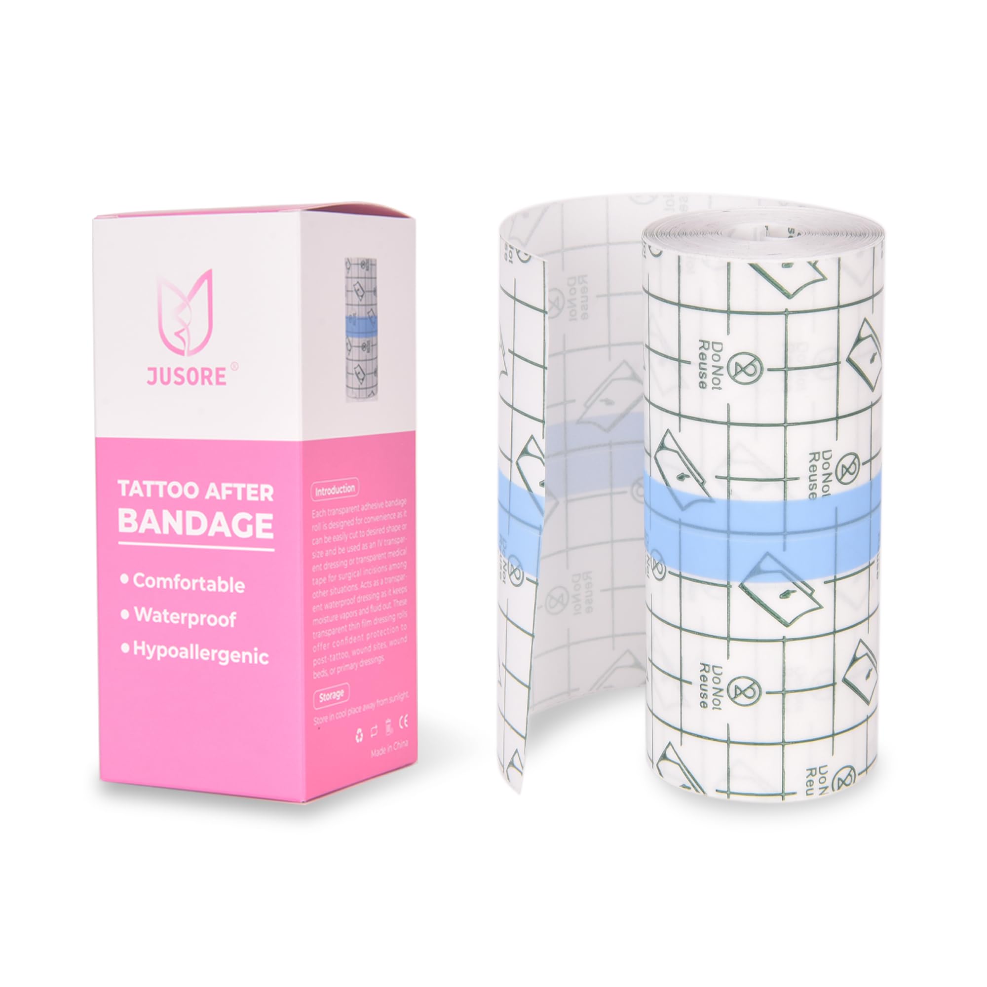 Tattoo Aftercare Waterproof Bandages 10cm x 5m – 1 Roll Transparent Second Skin Tattoo Healing Film, Breathable, Moistureproof, Tattoo Care Supplies for New Tattoos-image-39
