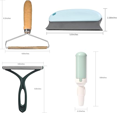 Miniatura 2 de Removedor de pelo de mascotas para sofá, 4 unidades de removedor de pelo de gato, removedor de pelo de perro para sofá, limpiador de pelusa