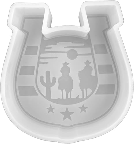 Molde de silicona para perlas aromáticas aromáticas aromáticas de caballo y cactus, herradura, vaquero, cactus, caballo, freshie del sur de 3.75