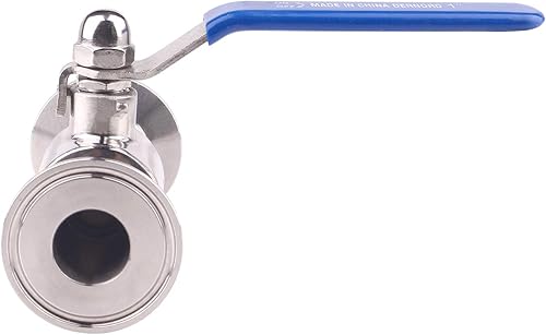 Miniatura 4 de DERNORD Válvula de bola de tres abrazaderas de 1,5 "acero inoxidable 304, revestimiento de PTFE. (tubo de 1 pulgada OD)