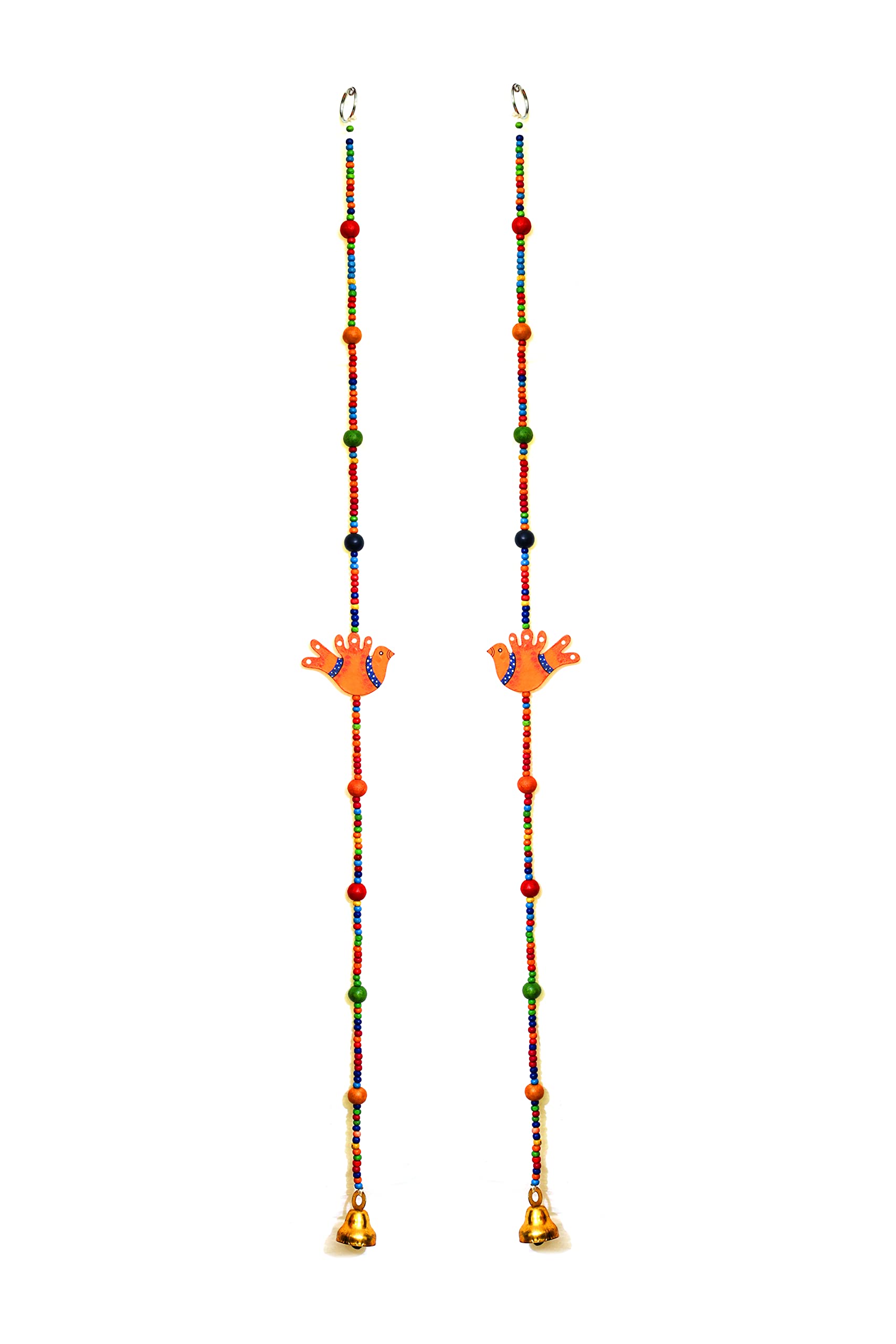 Hast Shilp Wooden Bird Hanging Pair 3ft (86 cm x 5.5 cm x 1 cm)