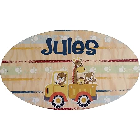 Plaque De Porte En Bois Personnalisee Pour Une Chambre Denfant 4x4 Cadeau De Naissance Personnalise Bebe Decoration Le Prenom De La Plaque En Bois Est Personnalisable La Chambre De Bebe Accessoires Et