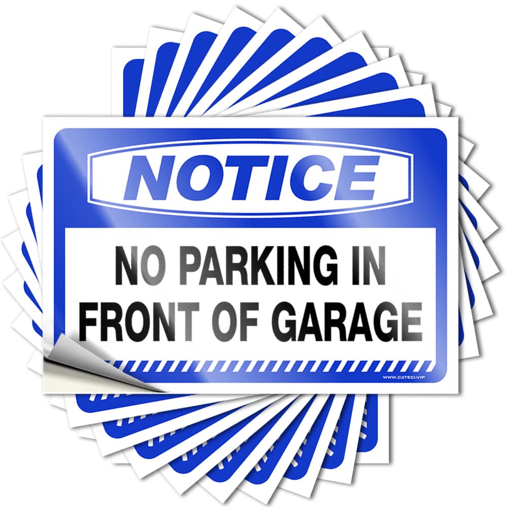 Fzfn Colour Beauty Hard Quote - Notice No Parking In Front Of Garage New Durable Sticker Easy Apply For Outdoor Decor(8X12cm)