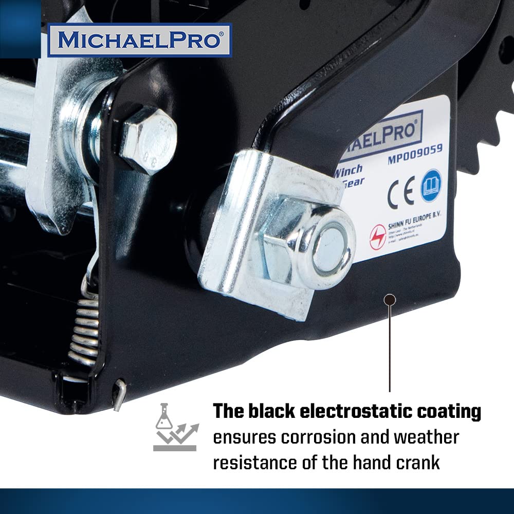 MichaelPro MP009059 - Verricello a fune, 1500 kg