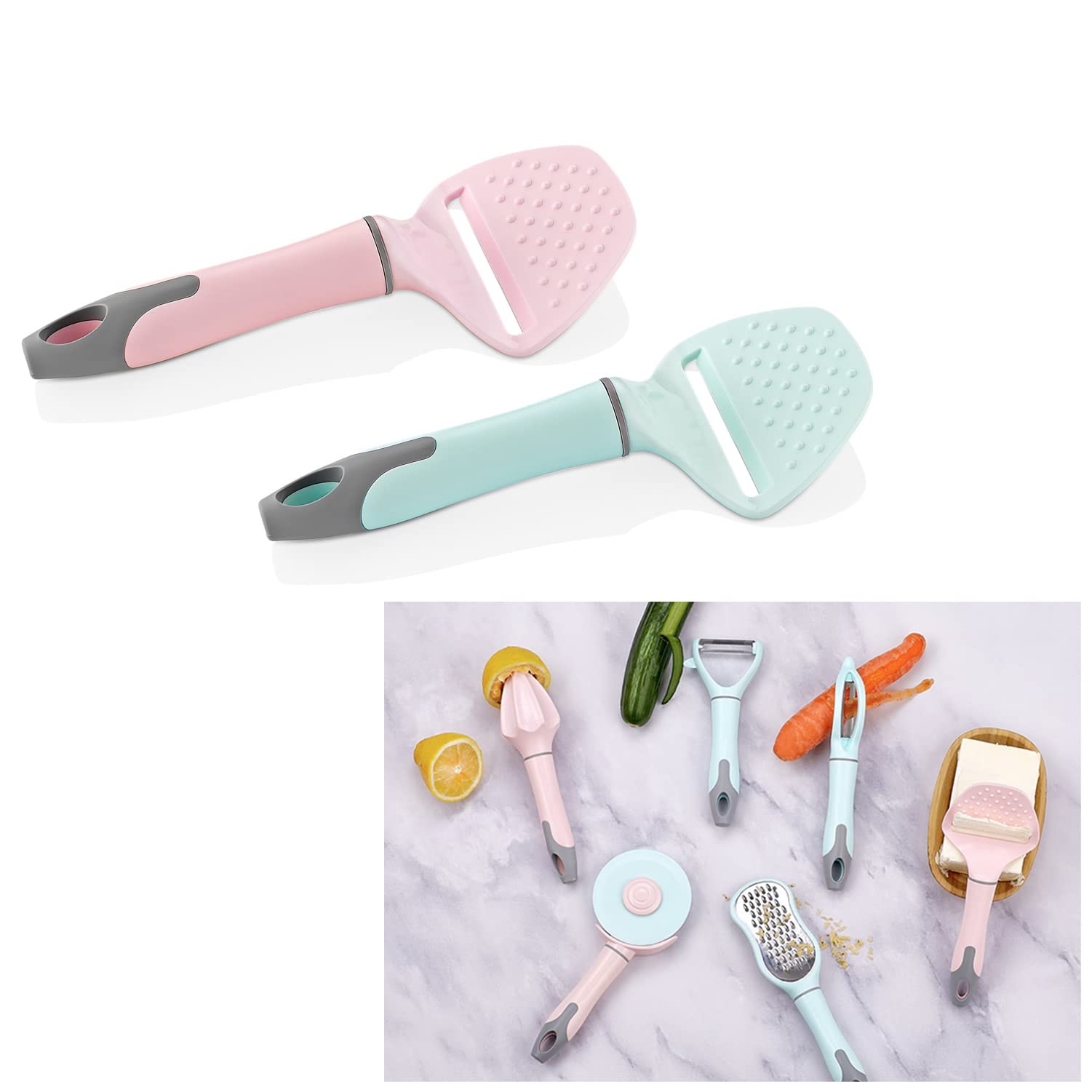 Pretty Pastels BPA Free Luxury Kitchen Tools & Gadgets, Easy Use, Easy Hang & Store (Cheese Slicer)
