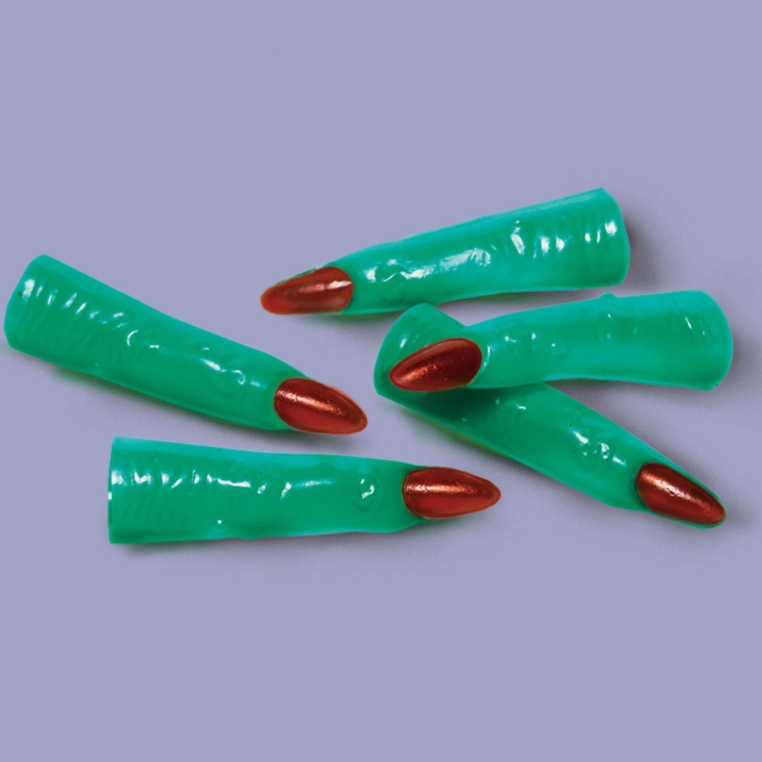 amscan Plastic Witch Finger | Halloween Accessory,Green/Red,2 5/8" x 5/8"