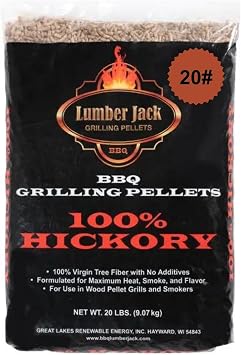 100% Hickory Lumber Jack BBQ Pellets 20