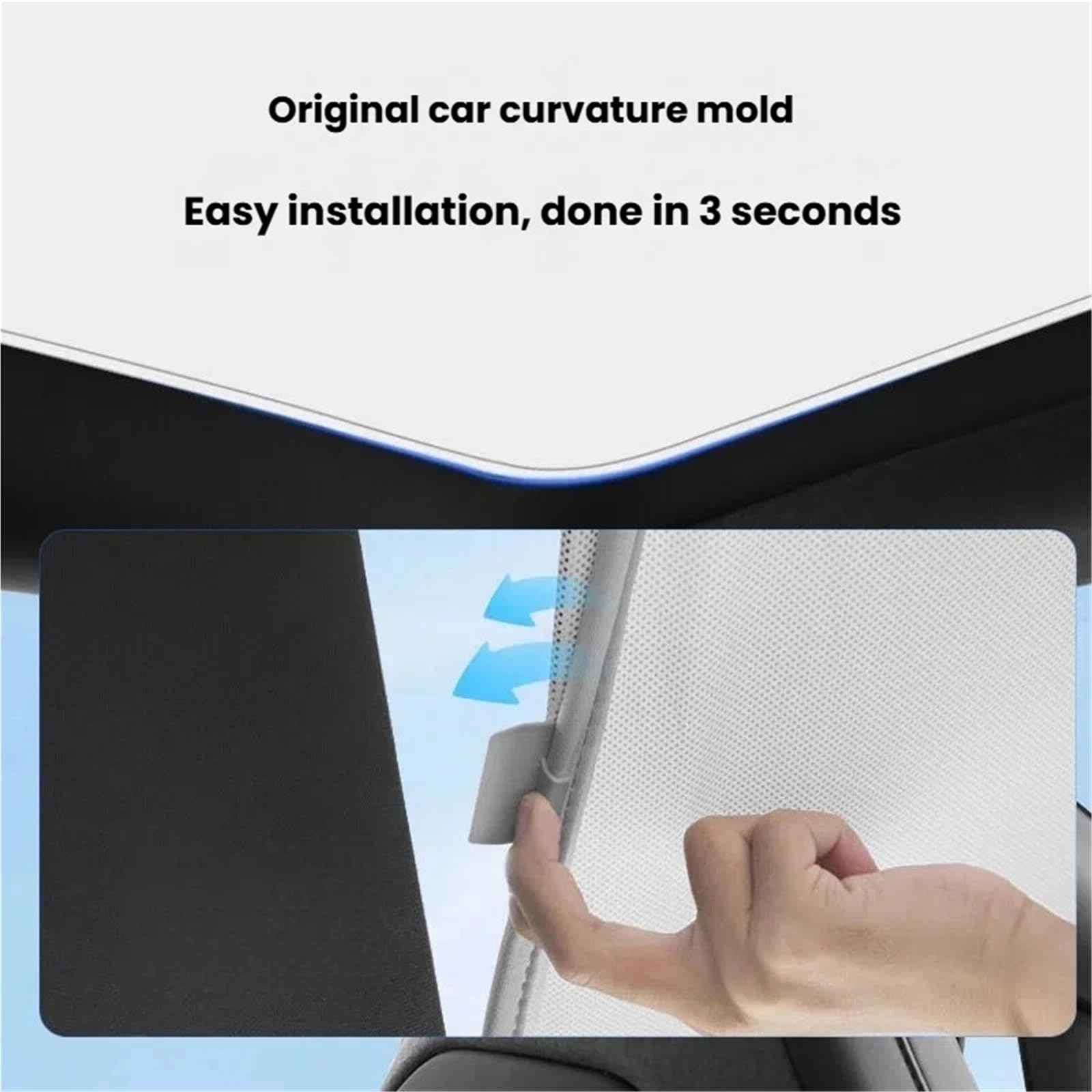 Parasole de Auto per Tesla per Modello YL per Lancio 2026 Parasole tettuccio apribile Cristallo Ghiaccio-Rete Parasole Isolamento Termico Copertura(YL2026 Rear sunshade1)
