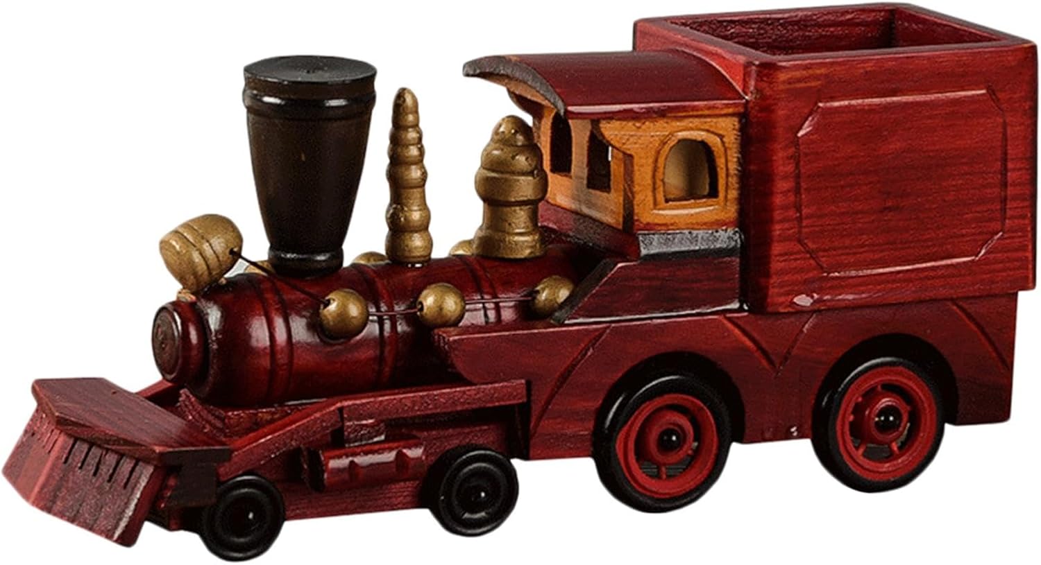 Desktop Train Model Home Decor Collectible Figurine Steam Locomotive Train Collections for Christmas Desk Entryway Bedroom, B