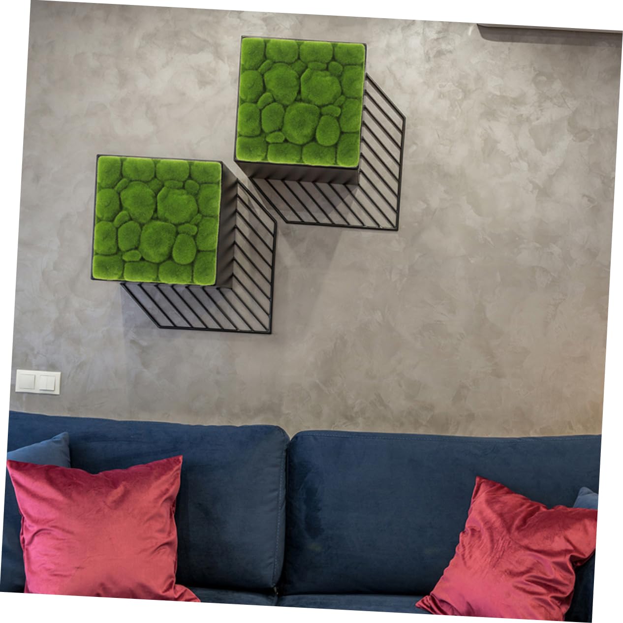 Panel de Musgo Artificial Verde, 3 Piezas, Espuma, Instalación Fácil
