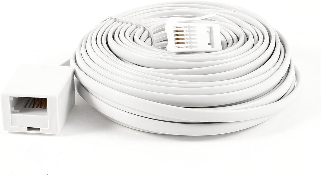 Uxcell UK BT 6P4C Male to Female Telephone Cable Connector