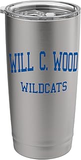 Will C. Wood High School HS Vacaville CA Retro Stainless Steel Insulated Tumbler