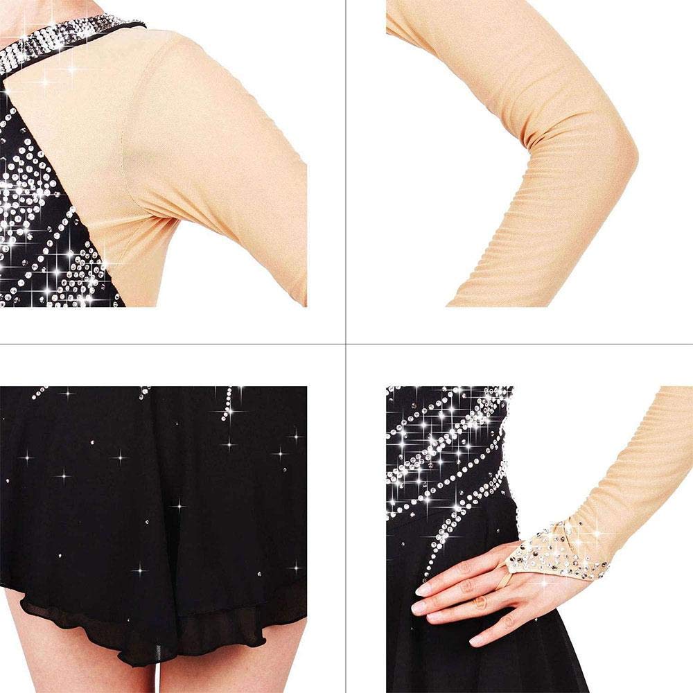 Vestito Da Pattinaggio Artistico Con Strass - Professionale Senza Maniche Per Bambine E Ragazze | Viola Taglia 10