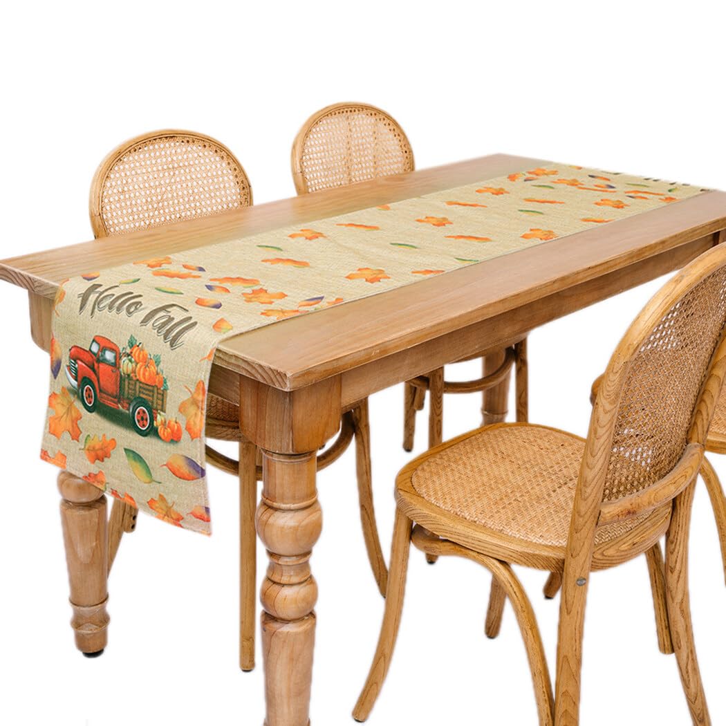 Nappe d'automne rectangulaire en lin pour repas de fête et décoration chaleureuse