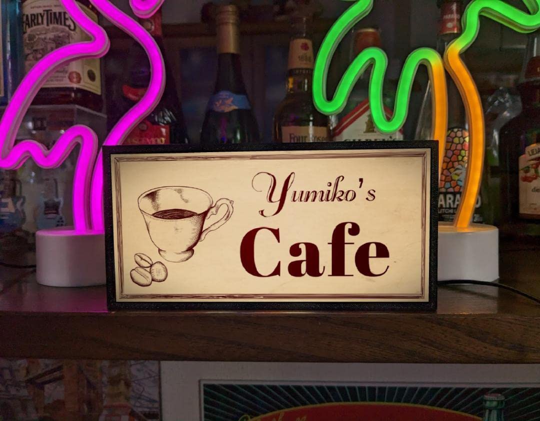 アメリカン コーヒーショップ 喫茶店 カフェ 看板 置物 雑貨 ライトBOX