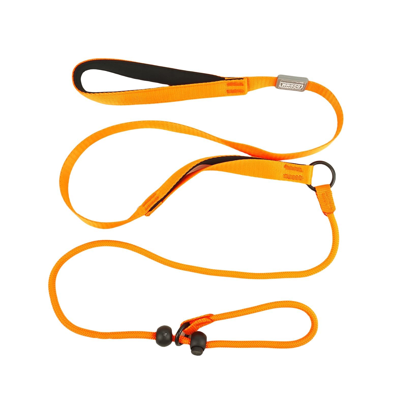Collar Corredizo para Perros Correa con Mango Cómodo Collar Ajustable Correa Delgada para Perro Fuerte Resistente Anti-Tirones Anti-Asfixia Cuerda de Entrenamiento de Nailon para Exterior Cachorro