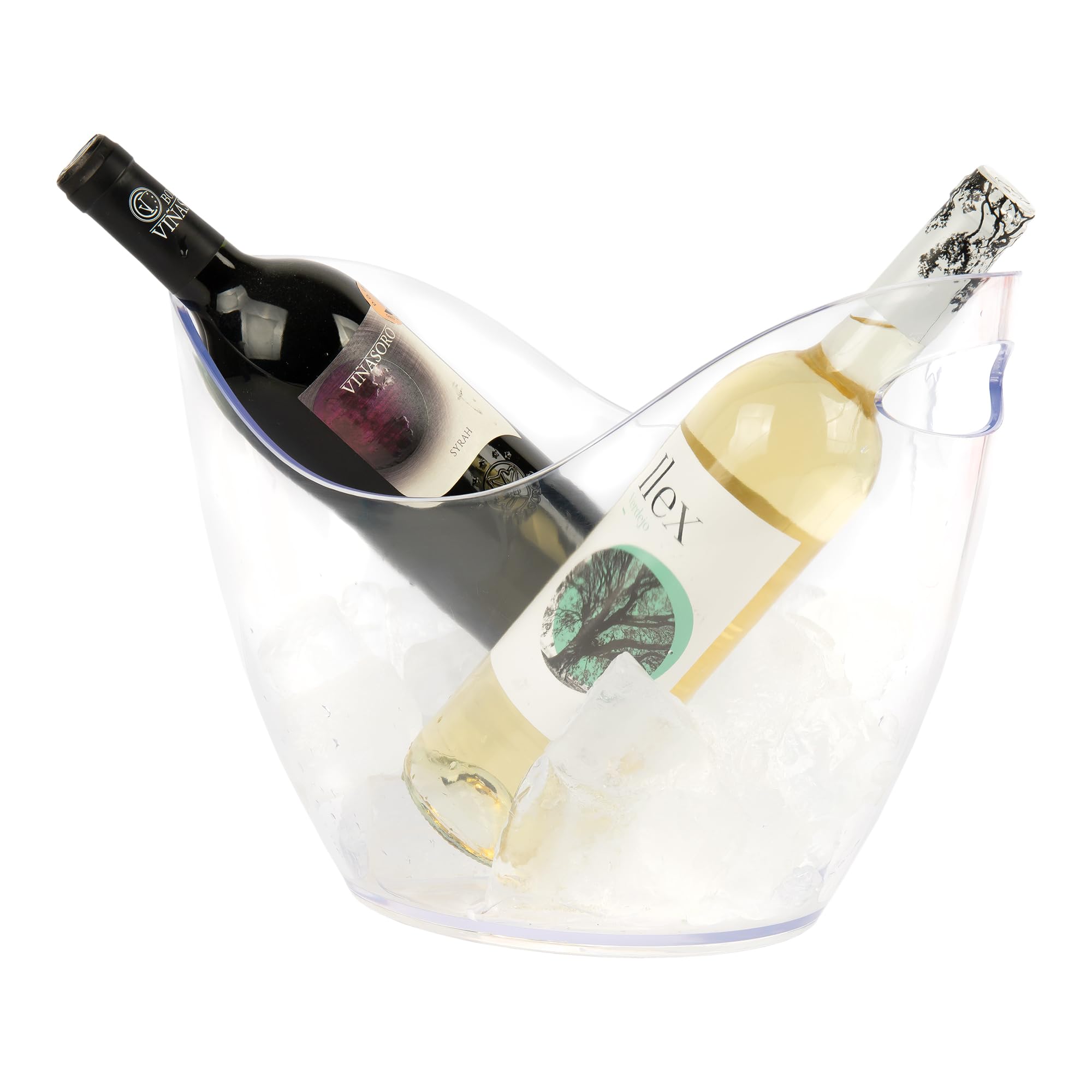 Cofan Cubitera Transparente de 8 litros | Poliestireno Resistente | para Enfriar Bebidas | Ideal para Eventos, el hogar y hostelería