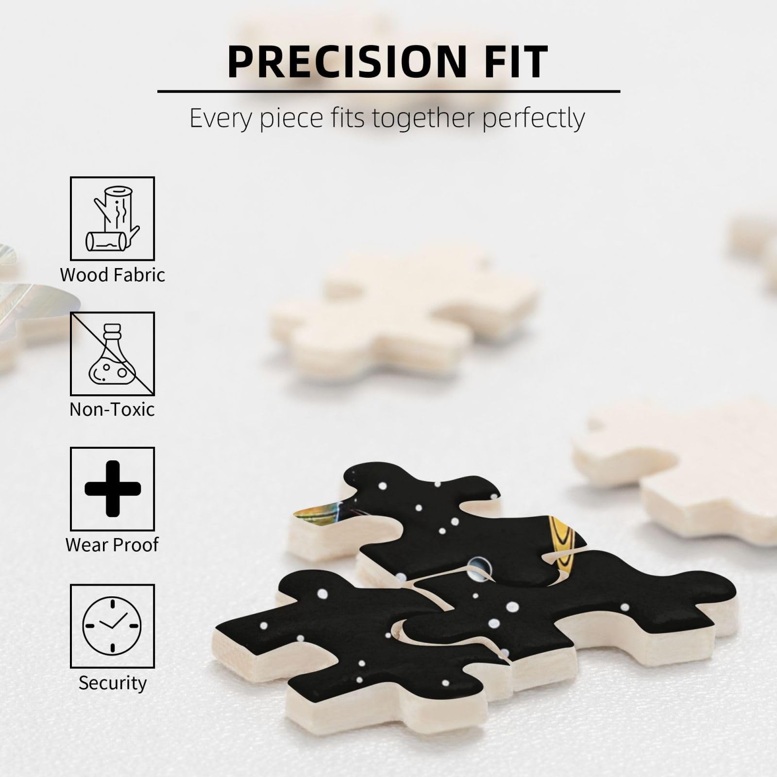 Puzzle stampato con pianeti, stelle e galassia, con scatola, puzzle in legno per adulti e bambini, 1000 pezzi, gioco decorativo divertente per la famiglia