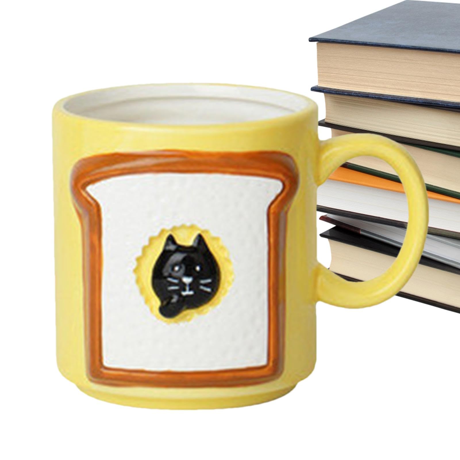 Taza para leche japonesa nostálgica taza de café con forma de pan para conectar con tu hogar
