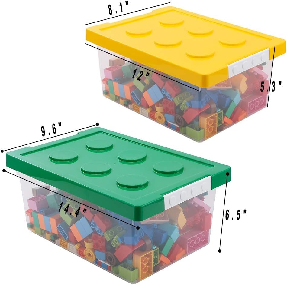 Boîtes de rangement pour jouets enfants compatibles avec briques - 3